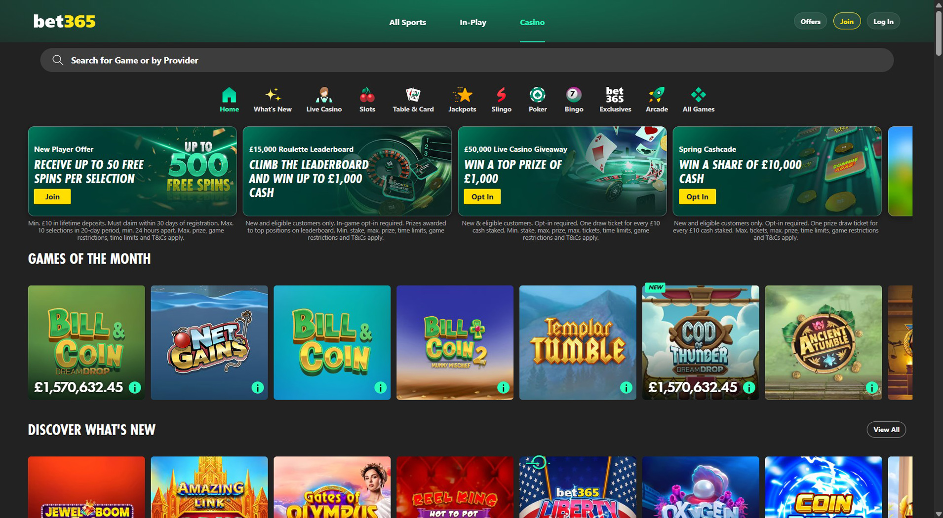 4. bet365 Casino - Trusted Bank Transfer Casino Option