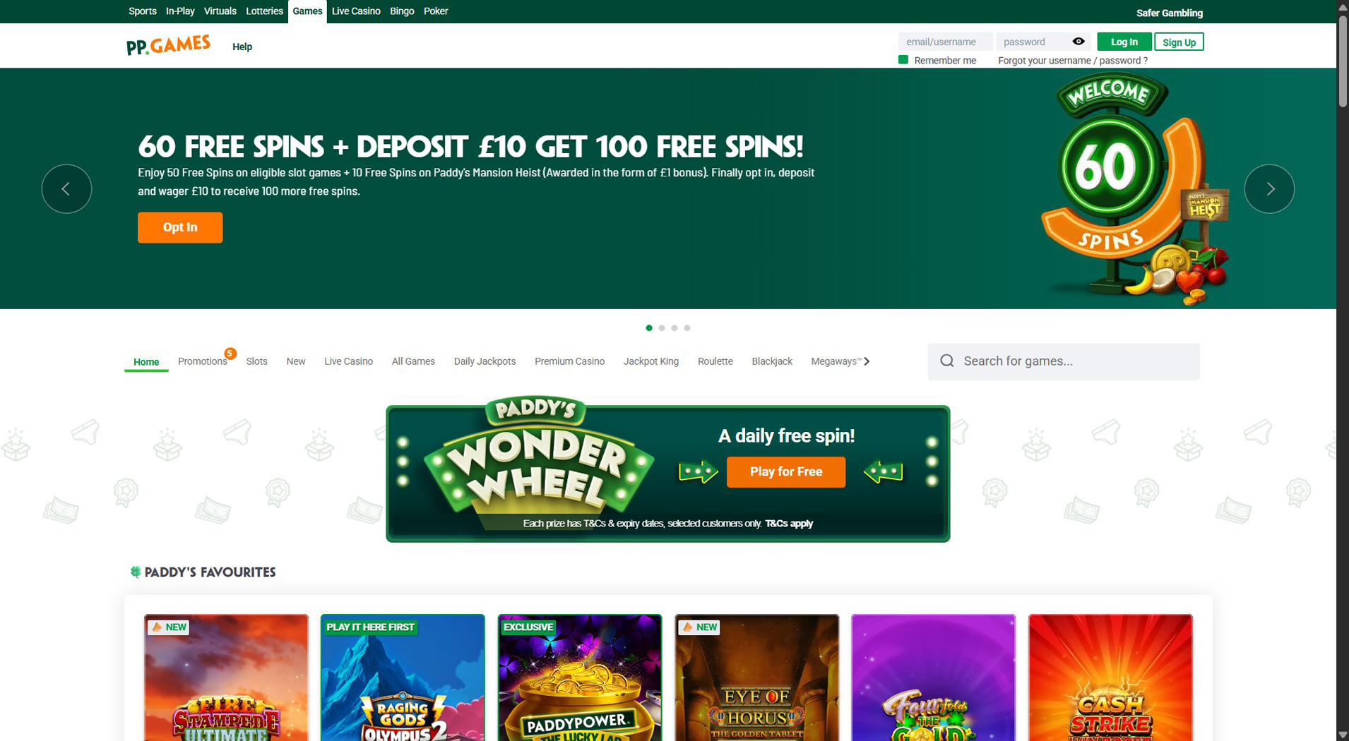10. Paddy Power Games - Reliable Bank Transfer Casino Pick